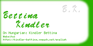 bettina kindler business card